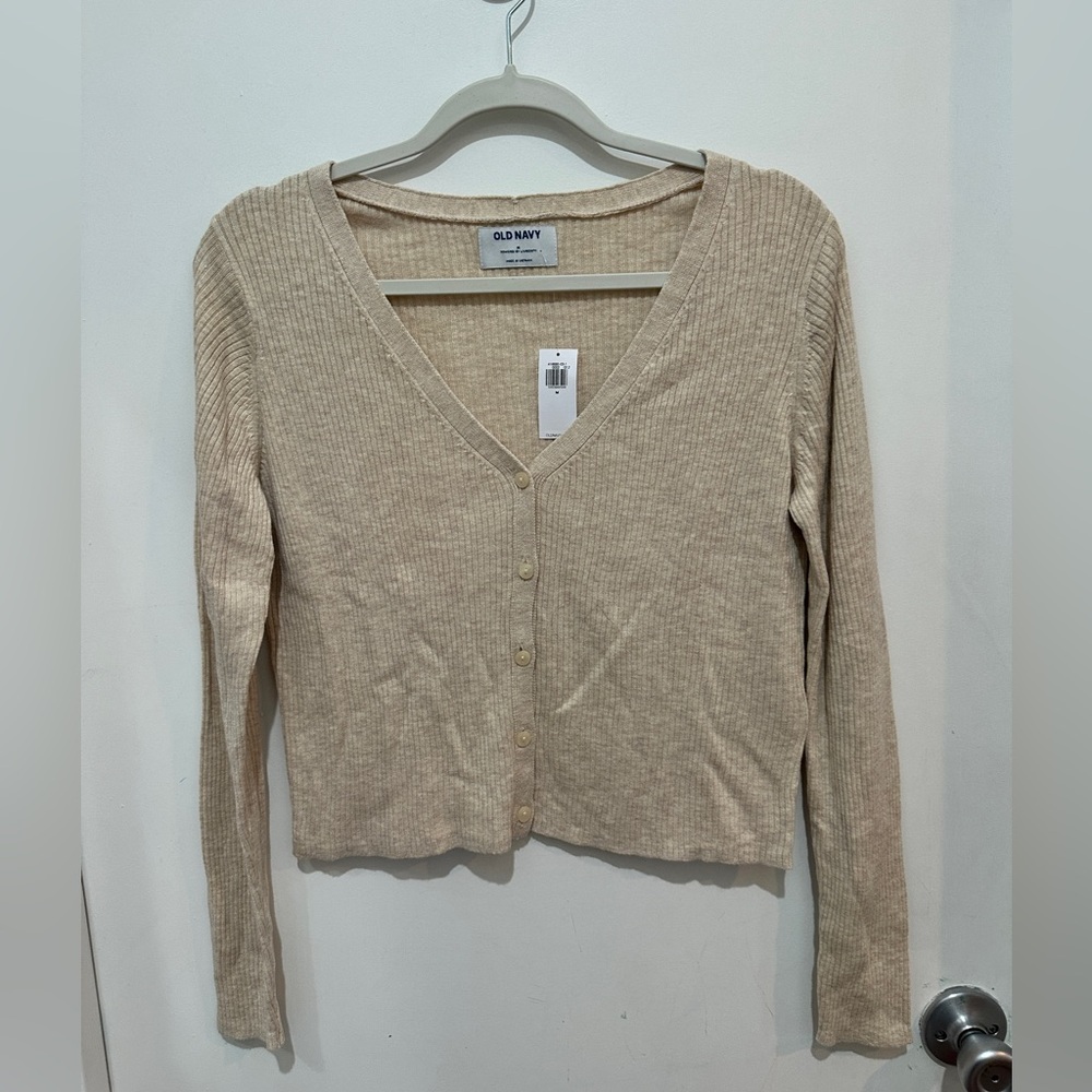 Old Navy Light Tan Knit Cardigan
